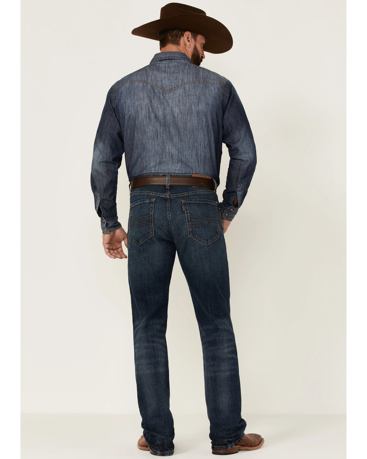 Rock & Roll Denim Men's Hooey Dark Vintage Double Barrel Relaxed Stackable Bootcut Jeans 6 Rock & Roll Denim Men's Hooey Dark Vintage Double Barrel Relaxed Stackable Bootcut Jeans - Image 4