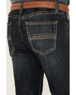 Rock & Roll Denim Men's Vintage Dark Revolver Stretch Slim Straight Jeans -Western Cowboy Equipment Store 2000351108 400 P2