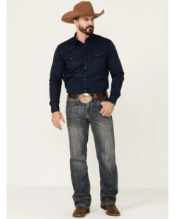 Rock & Roll Denim Men's Vintage Dark Wash Double Barrel Relaxed Straight Jeans -Western Cowboy Equipment Store 2000351110 400 P3