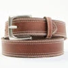 Hawx Men's Brown Triple Contrast Stitch Leather Work Belt -Western Cowboy Equipment Store 2000351928 200 P1