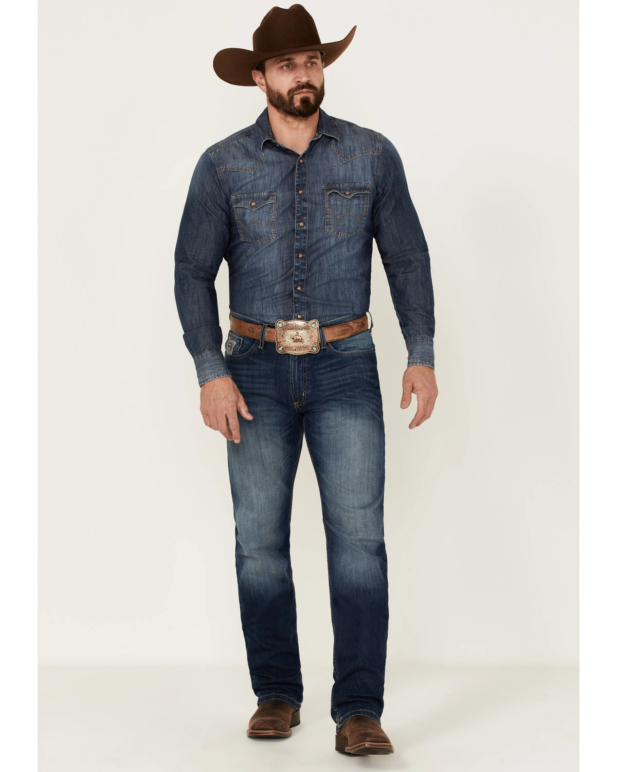 Cinch Men's Silver Label Medium Stonewash Performance Stretch Slim Straight Jeans 3 Cinch Men's Silver Label Medium Stonewash Performance Stretch Slim Straight Jeans