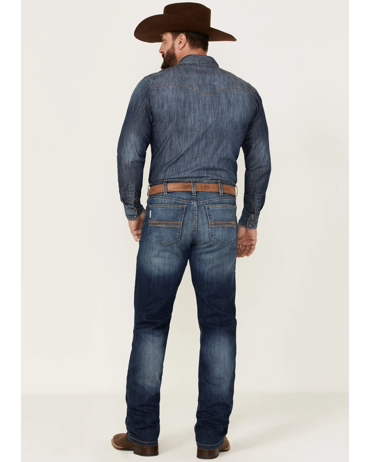 Cinch Men's Silver Label Medium Stonewash Performance Stretch Slim Straight Jeans 5 Cinch Men's Silver Label Medium Stonewash Performance Stretch Slim Straight Jeans - Image 3
