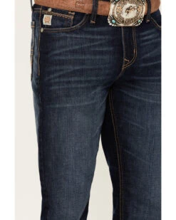 Cinch Men's Ian Dark Stonewash Rigid Slim Bootcut Jeans -Western Cowboy Equipment Store 2000355909 402 P2