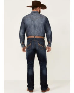 Cinch Men's Ian Dark Stonewash Rigid Slim Bootcut Jeans -Western Cowboy Equipment Store 2000355909 402 P3