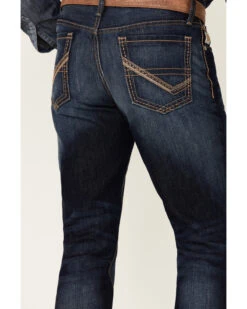 Cinch Men's Ian Dark Stonewash Rigid Slim Bootcut Jeans -Western Cowboy Equipment Store 2000355909 402 P4