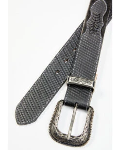Cody James Men's Hair-On Black Western Belt -Western Cowboy Equipment Store 2000356923 001 P2