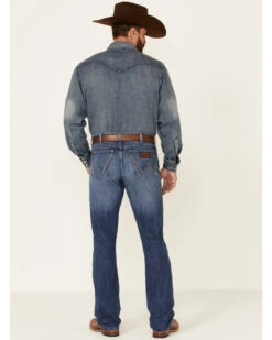 Wrangler Retro Men's Nightsky Medium Wash Stretch Slim Bootcut Jeans - Long 8 Wrangler Retro Men's Nightsky Medium Wash Stretch Slim Bootcut Jeans - Long -Western Cowboy Equipment Store 2000358072 400 P3