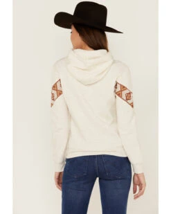 RANK 45 Women's Logo Southwestern Print Sleeve Trim Pullover Hooded Sweatshirt 9 RANK 45 Women's Logo Southwestern Print Sleeve Trim Pullover Hooded Sweatshirt -Western Cowboy Equipment Store 2000358415 104 P4