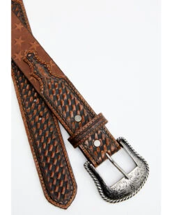 Cody James Men's Embossed Embossed Double Stripe & Basketweave Western Belt -Western Cowboy Equipment Store 2000359075 210 P2