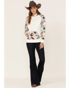 Hooey Women's Modern Colorblock Geo Print Pullover Hooded Sweater -Western Cowboy Equipment Store 2000360944 110 P4