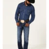 Rock 47 By Wrangler Men's Prichett Dark Wash Stretch Slim Straight Jeans 2 Rock 47 By Wrangler Men's Prichett Dark Wash Stretch Slim Straight Jeans -Western Cowboy Equipment Store 2000361296 416 P1
