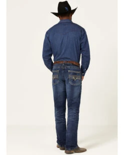 Rock 47 By Wrangler Men's Prichett Dark Wash Stretch Slim Straight Jeans 8 Rock 47 By Wrangler Men's Prichett Dark Wash Stretch Slim Straight Jeans -Western Cowboy Equipment Store 2000361296 416 P3