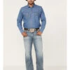Cinch Men's Grant Light Stonewash Performance Stretch Relaxed Bootcut Jeans -Western Cowboy Equipment Store 2000362786 402 P1