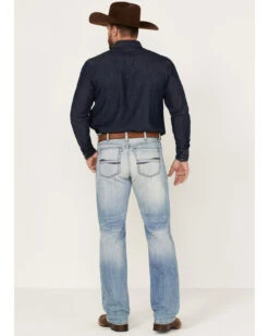 Cinch Men's Light Stonewash White Label Peformance Stretch Relaxed Straight Jeans -Western Cowboy Equipment Store 2000362805 402 P3