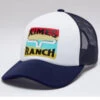 Kimes Ranch Men's Navy Block Party Printed Logo Mesh-Back Trucker Cap -Western Cowboy Equipment Store 2000364684 410 P1