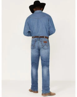 Wrangler Retro Men's Llano Light Medium Wash Stretch Slim Bootcut Jeans -Western Cowboy Equipment Store 2000365069 413 P3