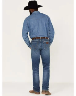Wrangler Retro Men's Ferris Medium Wash Stretch Slim Straight Jeans -Western Cowboy Equipment Store 2000365070 414 P3