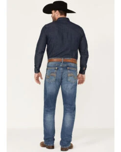 Rock 47 By Wrangler Men's Ash Medium Wash Stretch Slim Straight Jeans 8 Rock 47 By Wrangler Men's Ash Medium Wash Stretch Slim Straight Jeans -Western Cowboy Equipment Store 2000366716 414 P3