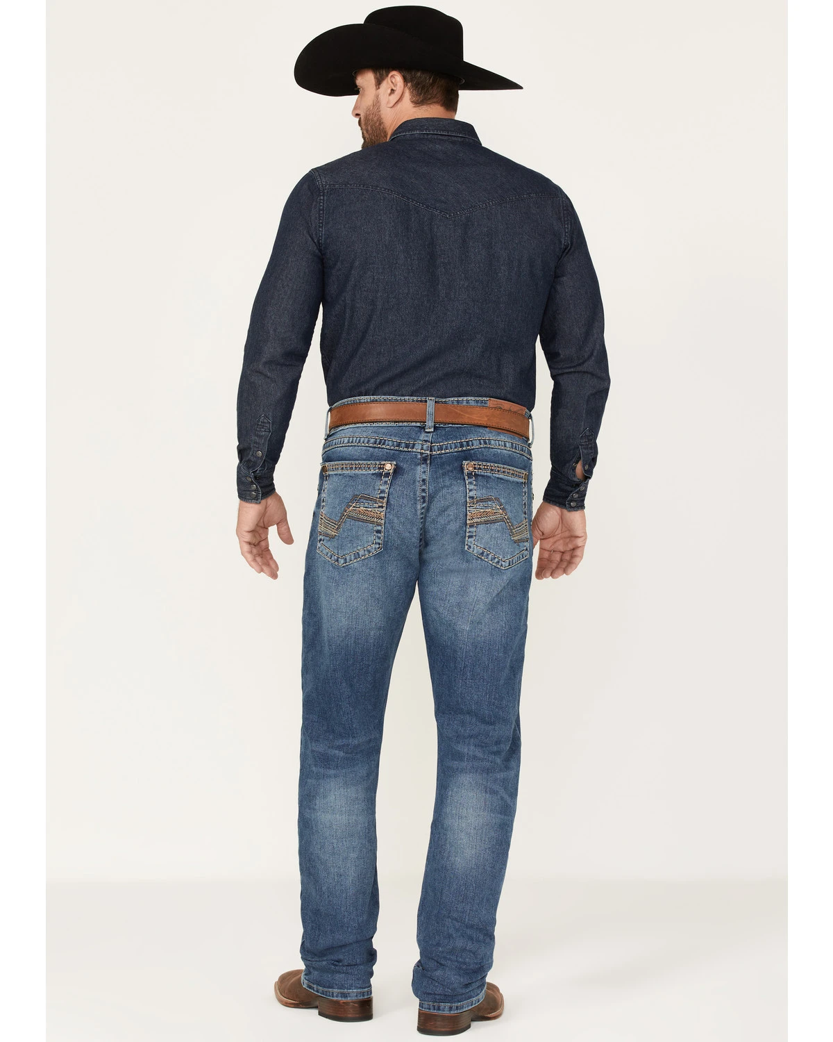 Rock 47 By Wrangler Men's Ash Medium Wash Stretch Slim Straight Jeans 5 Rock 47 By Wrangler Men's Ash Medium Wash Stretch Slim Straight Jeans - Image 3