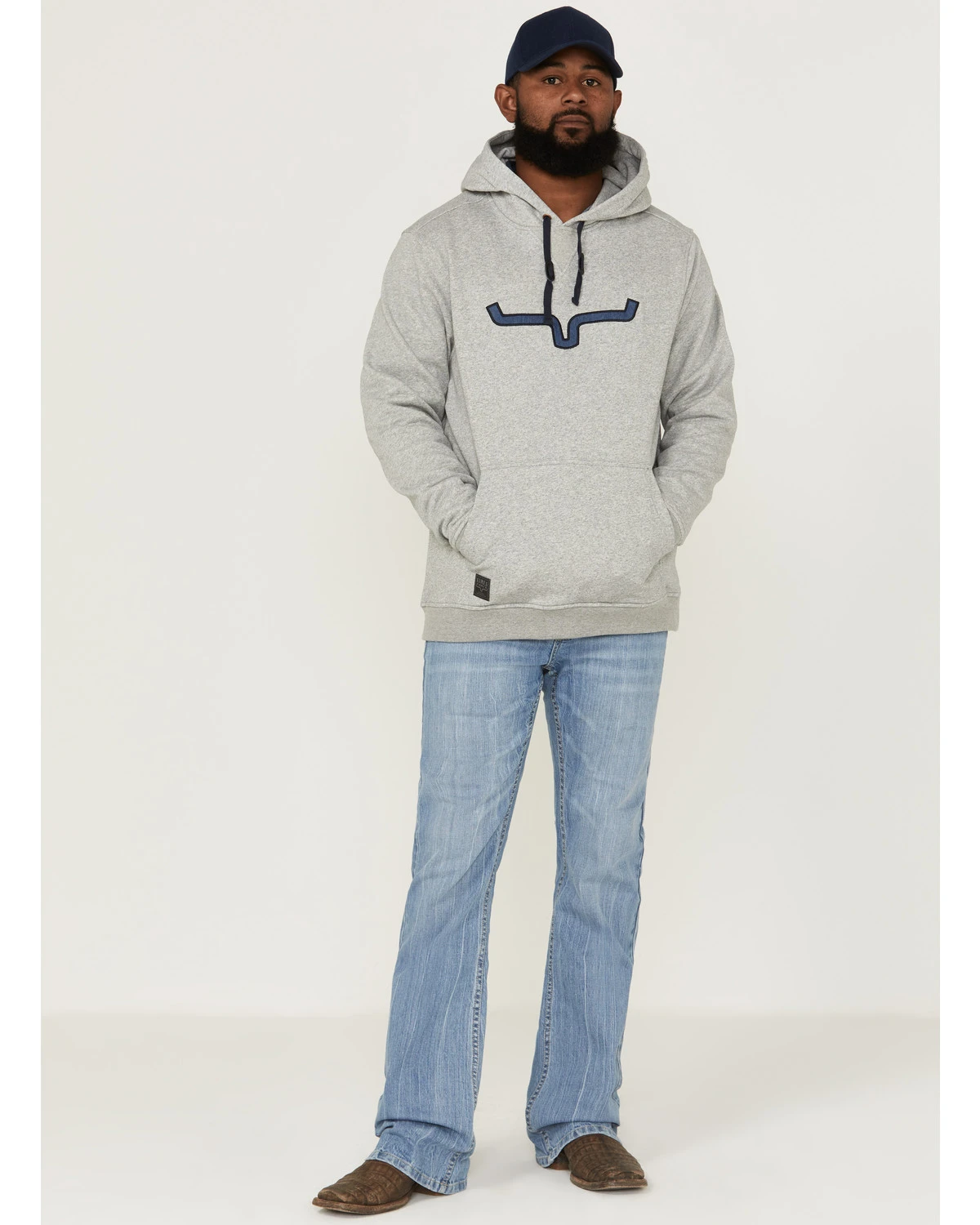 Kimes Ranch Men's TTL Heather Gray Logo Embroidered Hooded Sweatshirt 4 Kimes Ranch Men's TTL Heather Gray Logo Embroidered Hooded Sweatshirt - Image 2