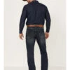 Rock & Roll Denim Men's Hooey Dark Wash Double Barrel Reflex Stackable Bootcut Jeans -Western Cowboy Equipment Store 2000367638 201 P1