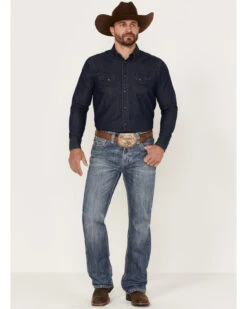 Rock & Roll Denim Men's Double Barrel Medium Wash Relaxed Straight Jeans 8 Rock & Roll Denim Men's Double Barrel Medium Wash Relaxed Straight Jeans -Western Cowboy Equipment Store 2000368870 414 P3