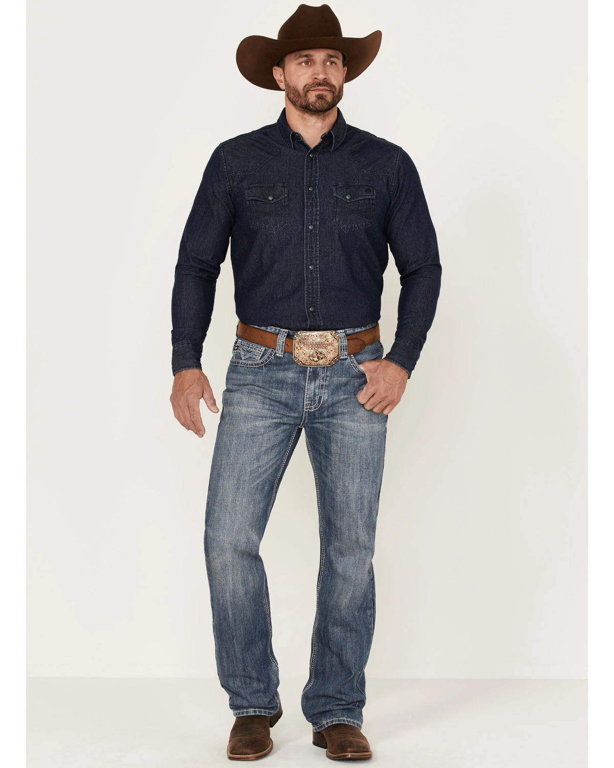 Rock & Roll Denim Men's Double Barrel Medium Wash Relaxed Straight Jeans 5 Rock & Roll Denim Men's Double Barrel Medium Wash Relaxed Straight Jeans - Image 3