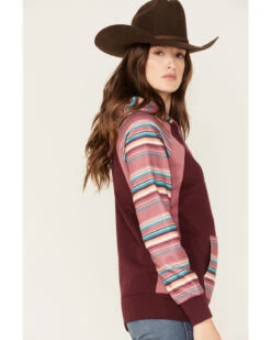 Hooey Women's Serape Stripe Contrast Print Savannah Hoodie -Western Cowboy Equipment Store 2000369090 642 P2