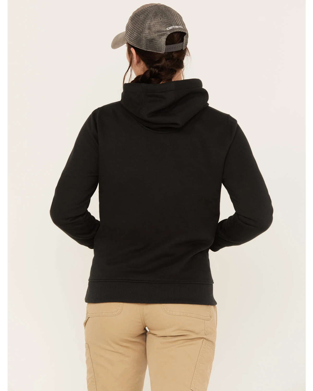 Carhartt Women's Rain Defender Relaxed Fit Midweight Logo Graphic Hoodie 6 Carhartt Women's Rain Defender Relaxed Fit Midweight Logo Graphic Hoodie - Image 4