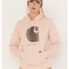 Carhartt Women's Rain Defender Relaxed Fit Midweight Logo Graphic Hoodie -Western Cowboy Equipment Store 2000370148 662 P1