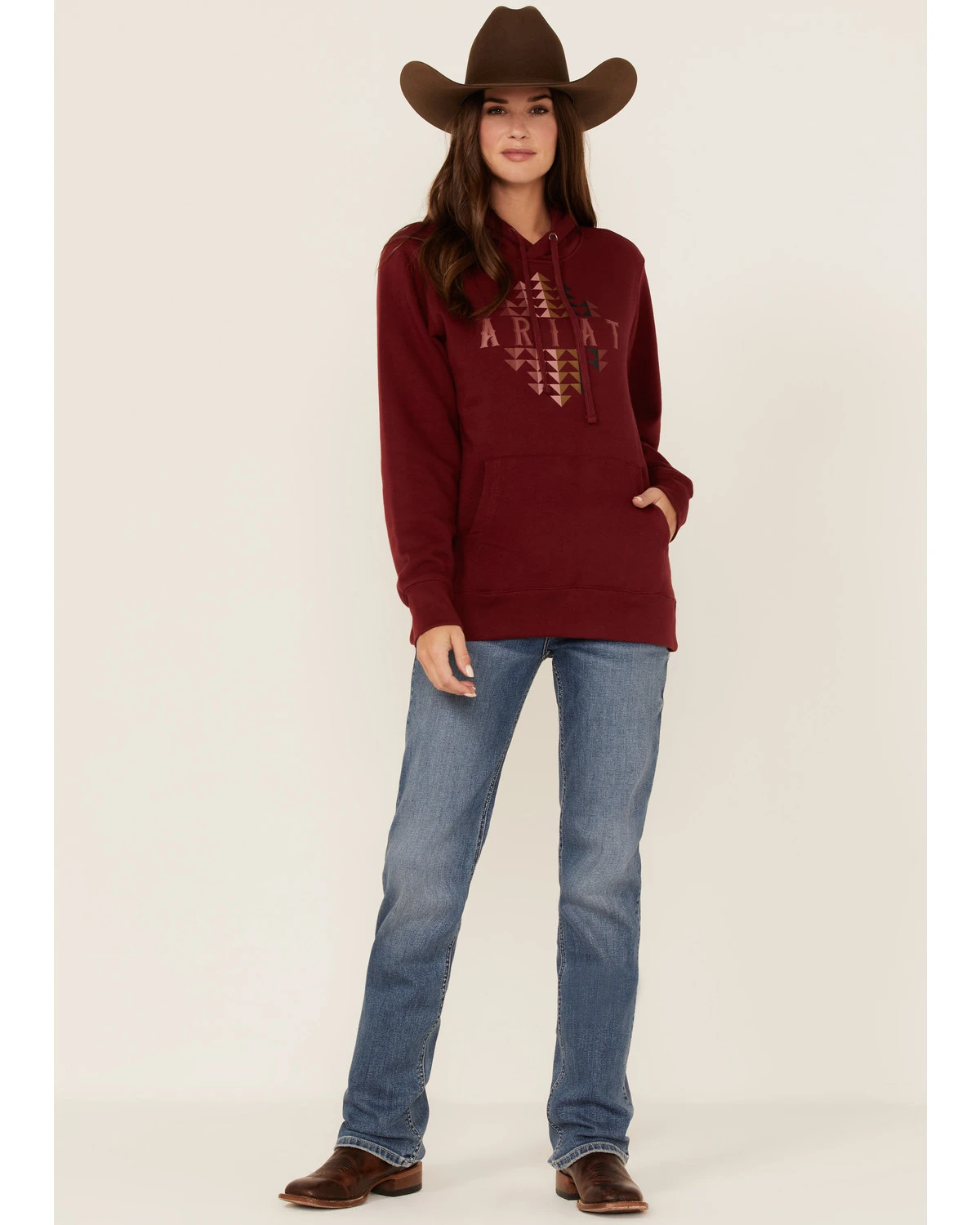 Ariat Women's R.E.A.L. Southwestern Beartooth Logo Graphic Hoodie 4 Ariat Women's R.E.A.L. Southwestern Beartooth Logo Graphic Hoodie - Image 2