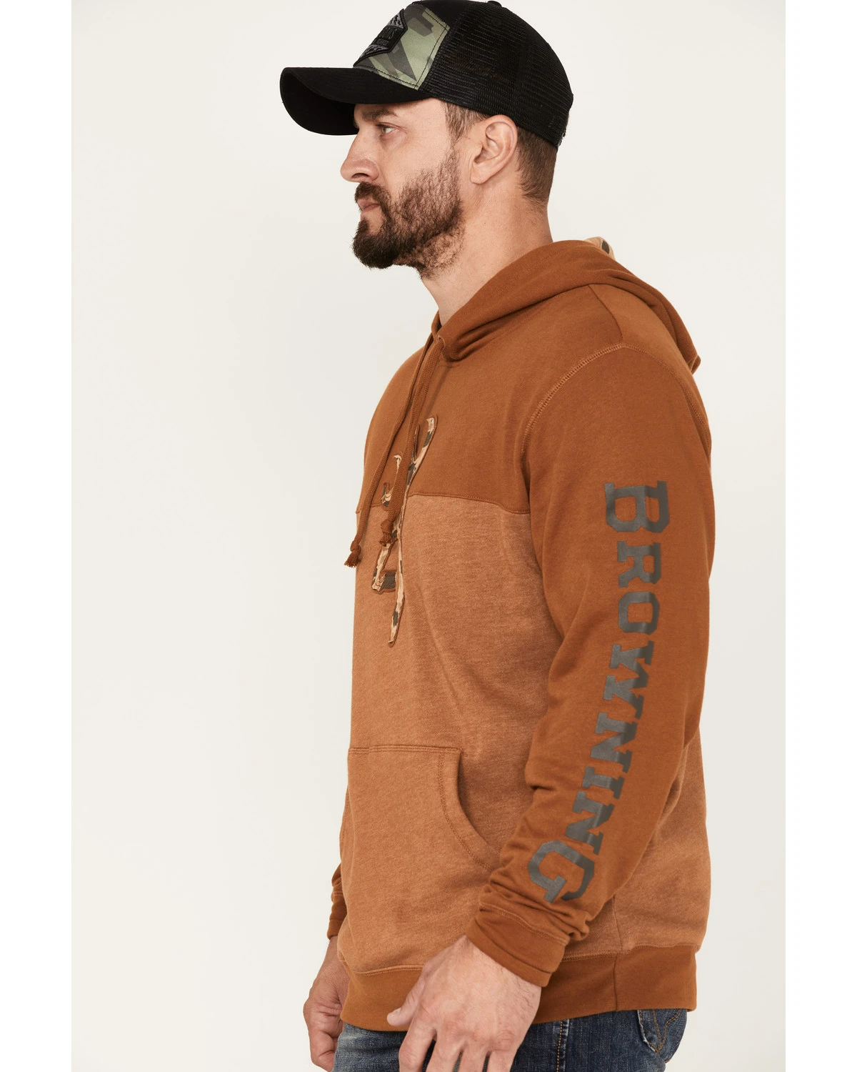 Browning Men's Camo Print Logo Peak Sweatshirt 4 Browning Men's Camo Print Logo Peak Sweatshirt - Image 2