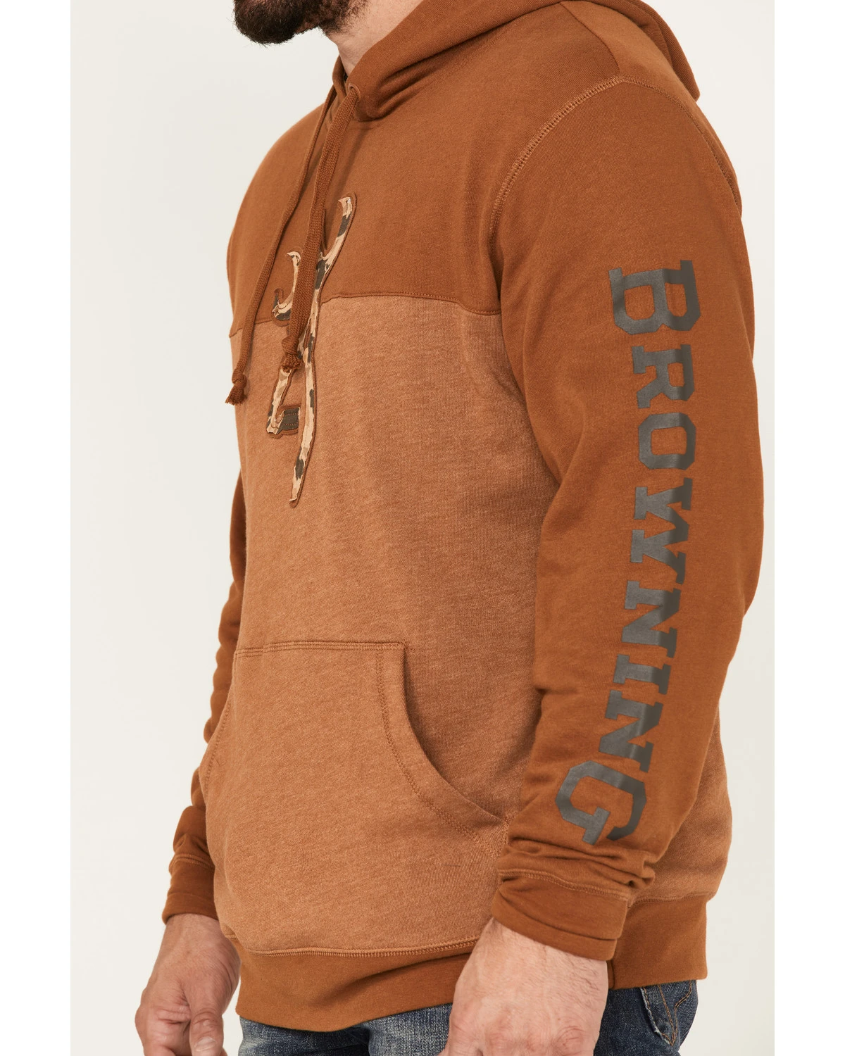 Browning Men's Camo Print Logo Peak Sweatshirt 5 Browning Men's Camo Print Logo Peak Sweatshirt - Image 3