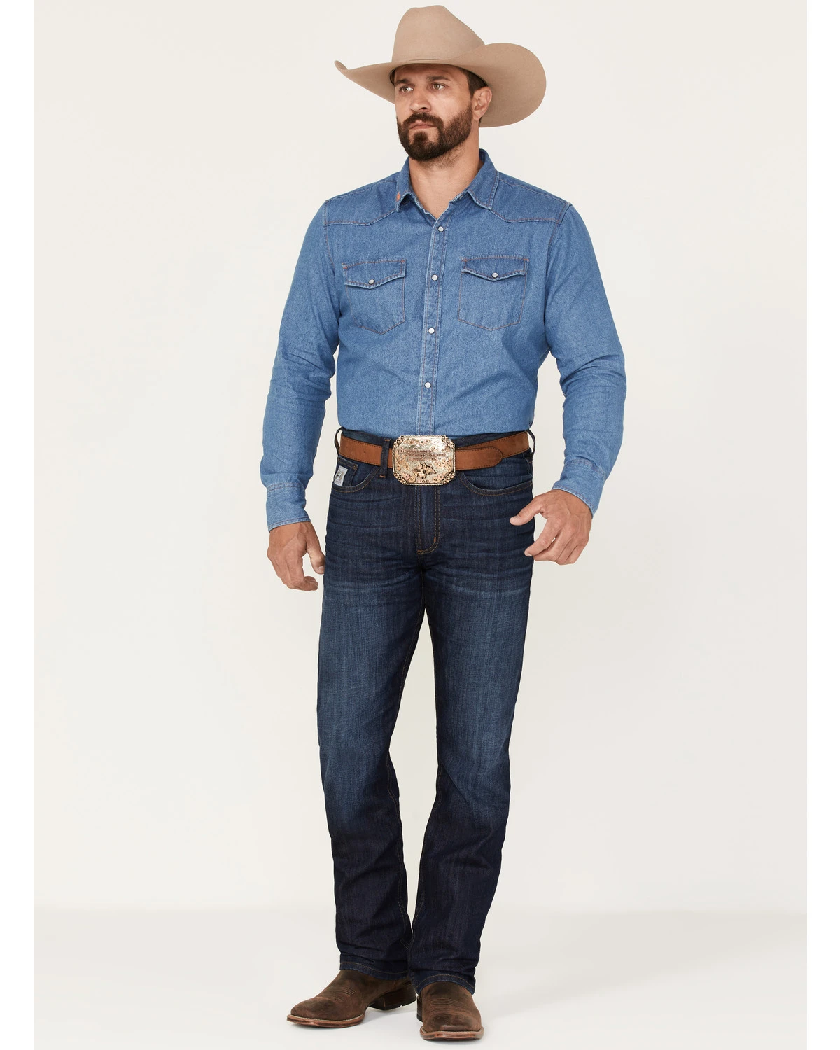 Cinch Men's Silver Label Dark Wash Slim Straight Performance Jeans 3 Cinch Men's Silver Label Dark Wash Slim Straight Performance Jeans