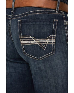 Cinch Men's Grant Dark Stonewash Relaxed Bootcut Stretch Performance Jeans -Western Cowboy Equipment Store 2000373482 402 P4