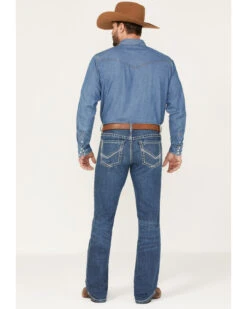 Cinch Men's Ian Medium Wash Slim Bootcut Performance Jeans -Western Cowboy Equipment Store 2000373497 402 P3