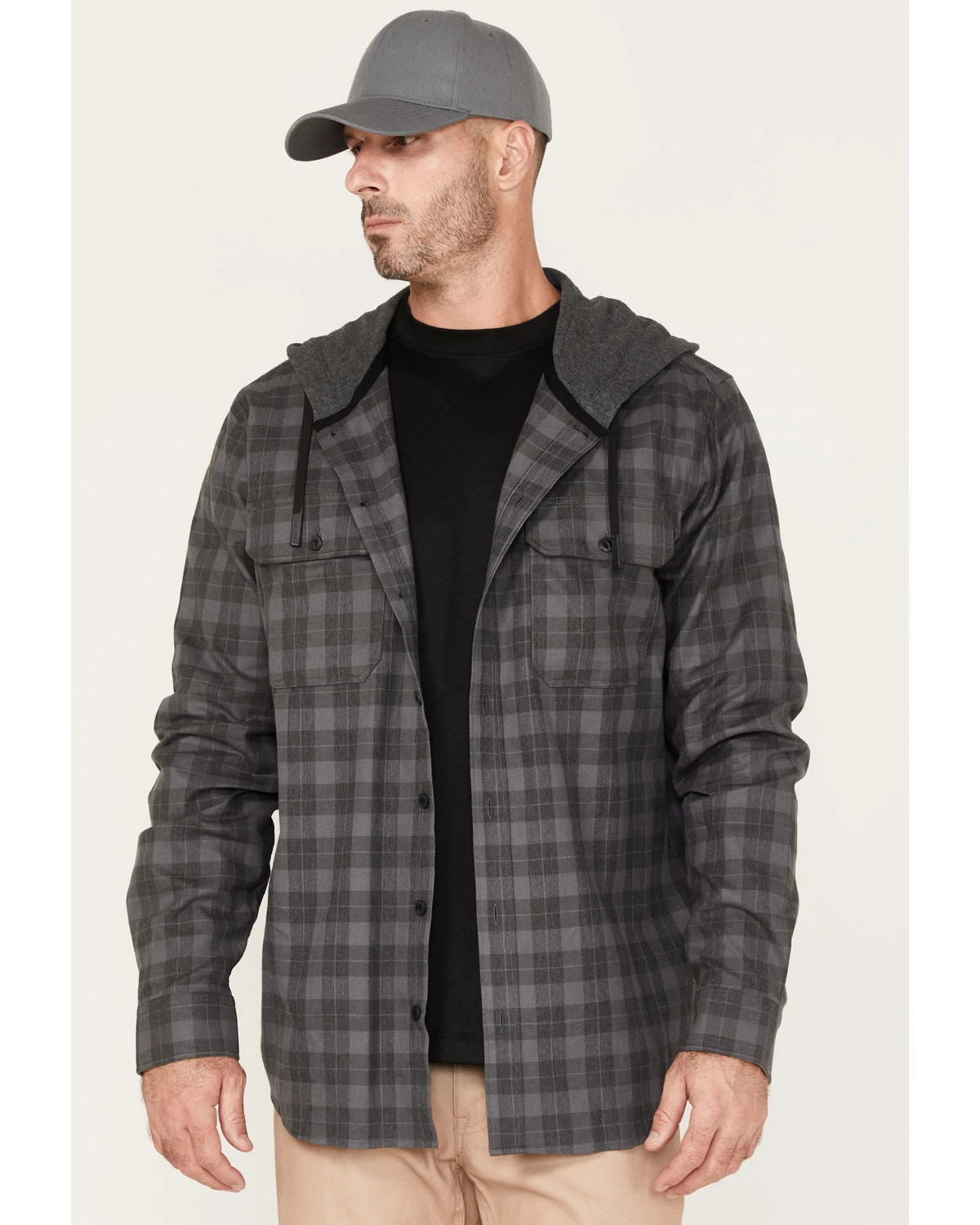 Hawx Men's Roberson Long Sleeve Hooded Flannel 3 Hawx Men's Roberson Long Sleeve Hooded Flannel