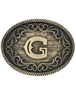 Montana Silversmiths Filigree Initial G Belt Buckle