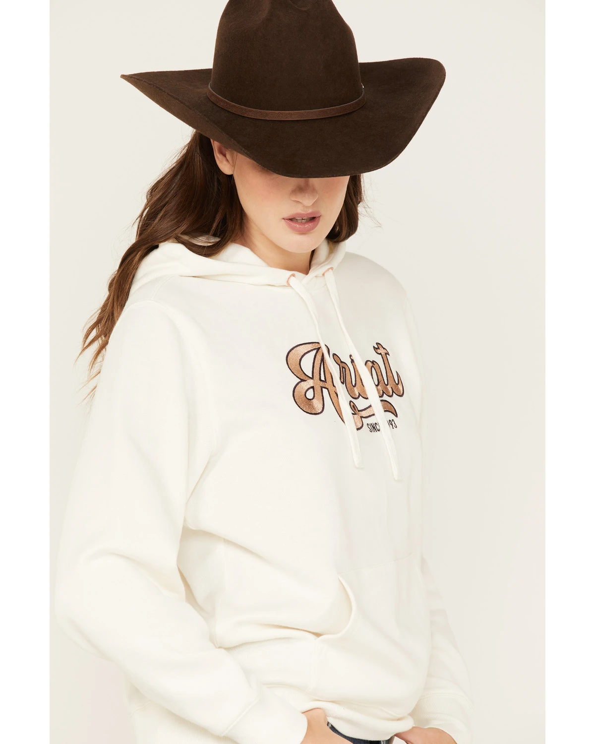 Ariat Women's Metallic Embroidered Logo Hoodie 4 Ariat Women's Metallic Embroidered Logo Hoodie - Image 2