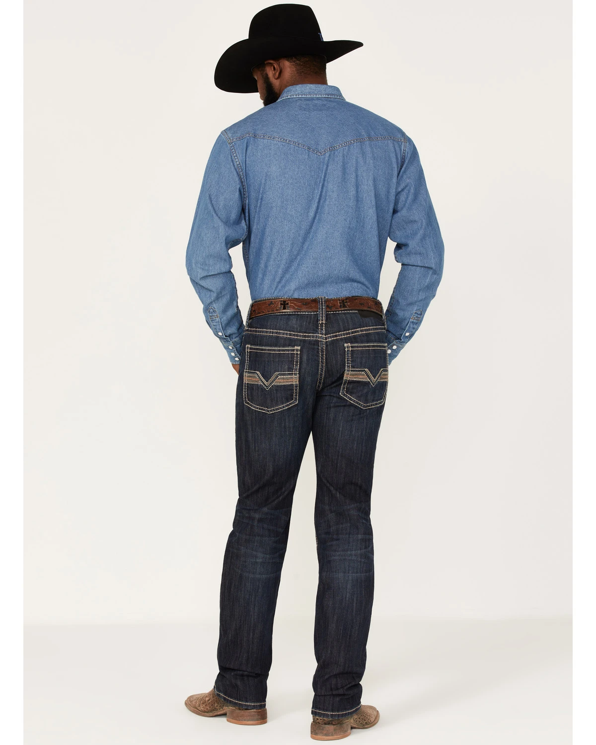 Rock & Roll Denim Men's Dark Wash Pistol Stackable Reflex Bootcut Jeans 3 Rock & Roll Denim Men's Dark Wash Pistol Stackable Reflex Bootcut Jeans