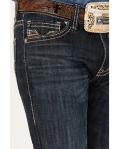 Rock & Roll Denim Men's Dark Wash Pistol Stackable Reflex Bootcut Jeans 9 Rock & Roll Denim Men's Dark Wash Pistol Stackable Reflex Bootcut Jeans -Western Cowboy Equipment Store 2000375486 416 P4