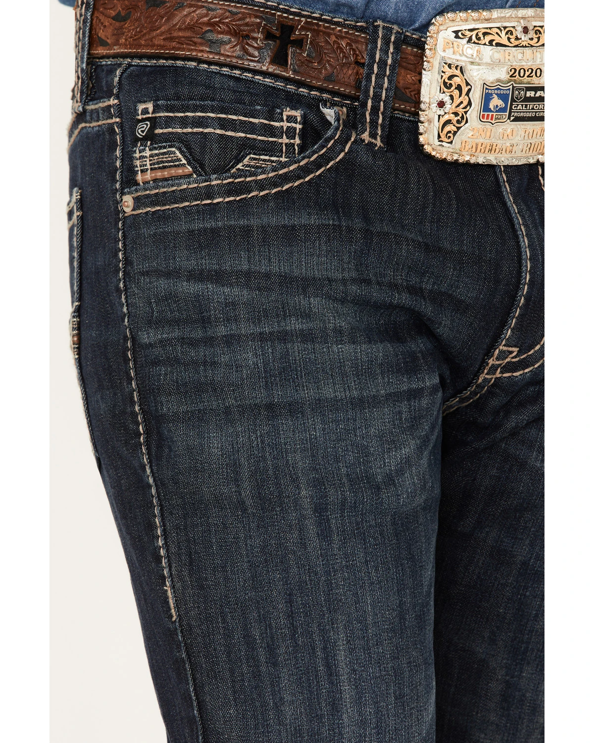 Rock & Roll Denim Men's Dark Wash Pistol Stackable Reflex Bootcut Jeans 6 Rock & Roll Denim Men's Dark Wash Pistol Stackable Reflex Bootcut Jeans - Image 4