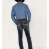 Rock & Roll Denim Men's Rifle Dark Wash Vintage Reflex Slim Stretch Skinny Jeans 2 Rock & Roll Denim Men's Rifle Dark Wash Vintage Reflex Slim Stretch Skinny Jeans -Western Cowboy Equipment Store 2000375489 416 P1