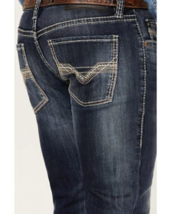 Rock & Roll Denim Men's Rifle Dark Wash Vintage Reflex Slim Stretch Skinny Jeans -Western Cowboy Equipment Store 2000375489 416 P2