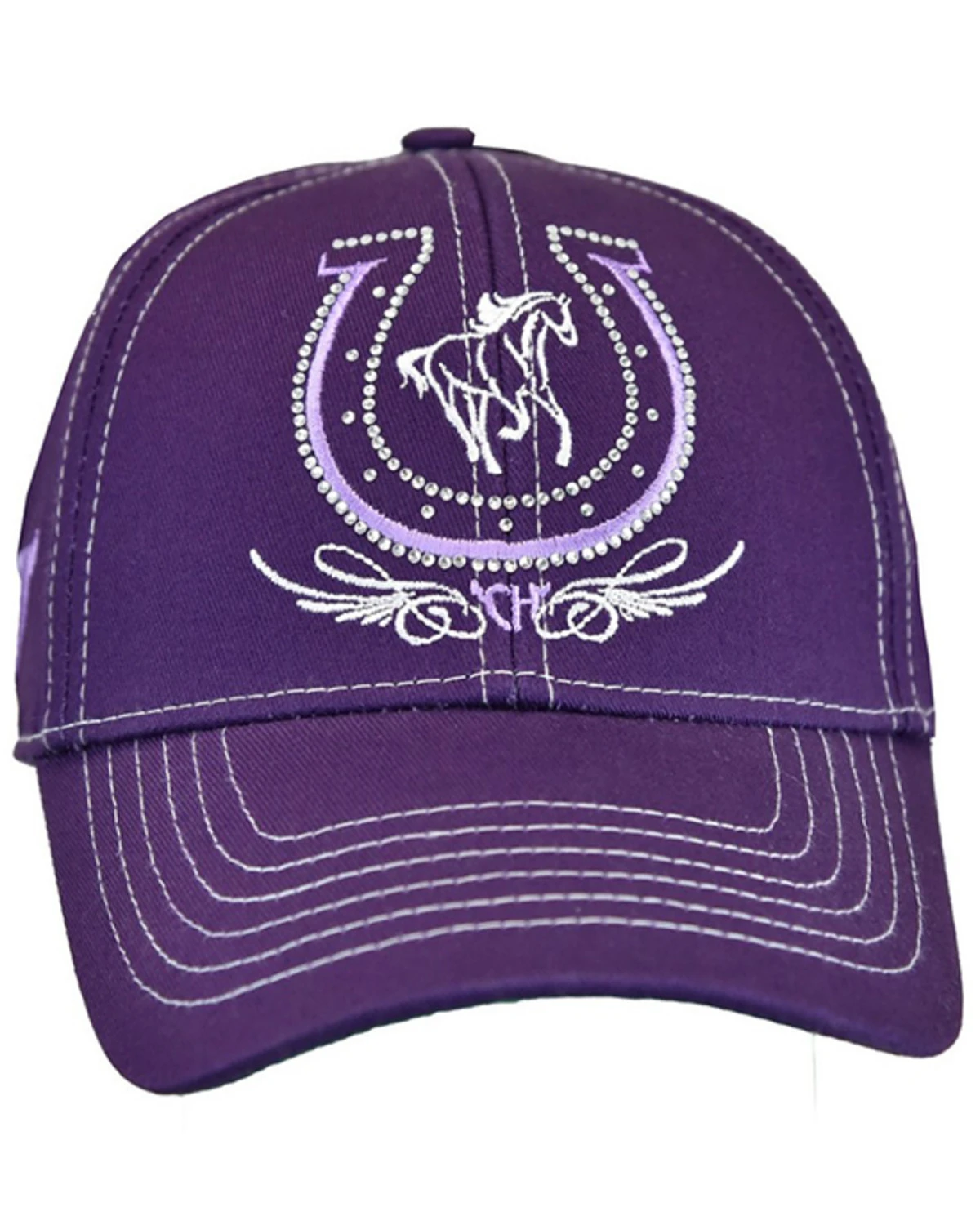 Cowgirl Hardware Girls' Horseshoe Baseball Cap 3 Cowgirl Hardware Girls' Horseshoe Baseball Cap