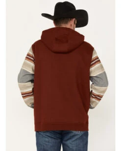 RANK 45 Men's Stripe Sleeve Logo Hooded Sweatshirt 9 RANK 45 Men's Stripe Sleeve Logo Hooded Sweatshirt -Western Cowboy Equipment Store 2000375864 644 P4