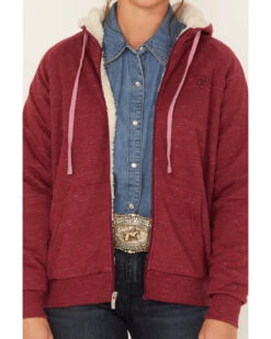 Ariat Women's R.E.A.L Sherpa Full Zip Sweatshirt Hoodie -Western Cowboy Equipment Store 2000377718 640 P3