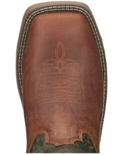 Justin Men's Rush Strike Camo Shaft Leather Pull On Snake Boots - Square Toe -Western Cowboy Equipment Store 2000378668 340 P6