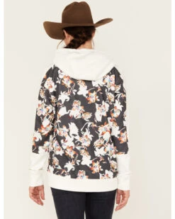 Hooey Women's Contrast Floral Print Hoodie -Western Cowboy Equipment Store 2000378785 001 P4