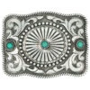 AndWest Etched Concho & Turquoise Belt Buckle -Western Cowboy Equipment Store 2000379923 000 P1